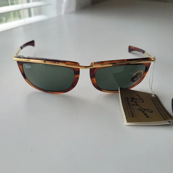 1980's Vintage Bausch & Lomb Ray Ban L1001 Tortoise Brown/Gold - Size 62mm - Picture 8 of 11